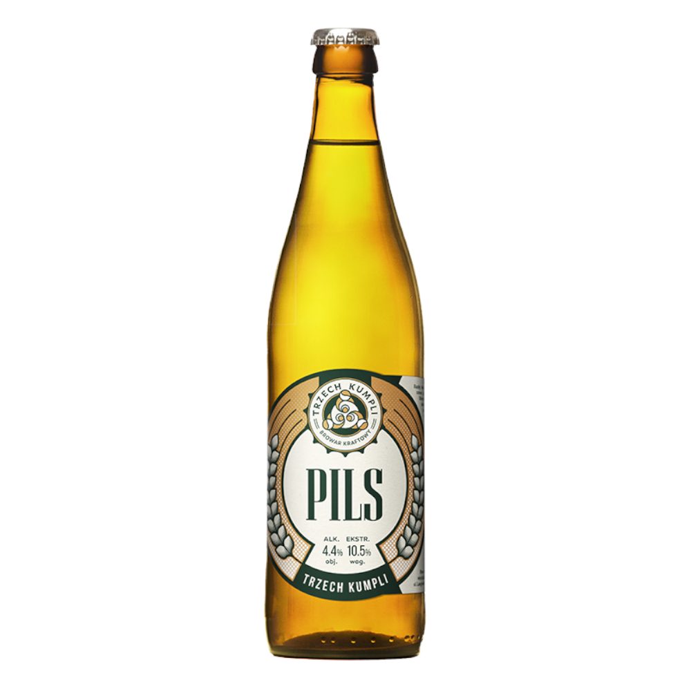Piwo Trzech Kumpli Pils 4,4% 500 ml